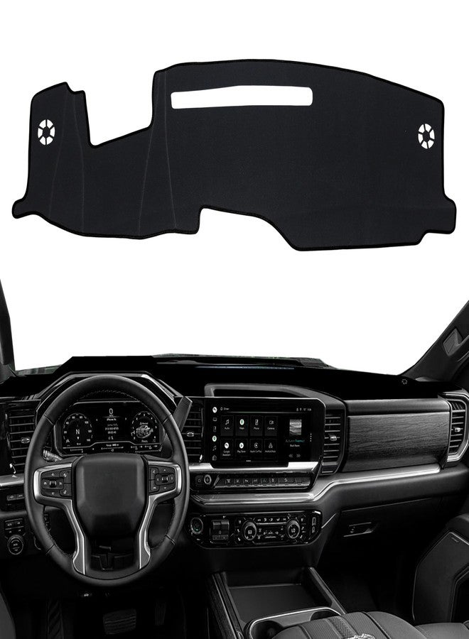 SENSHINE Dash Cover for 2022-2024 2025 2026 Chevy Chevrolet Silverado/GMC Sierra 2500HD 3500HD Accessories with HUD Dashboard Cover Mat Center Console Sunshield Carpet Protector Pad (Only fits 13.4 in Screen) - Image 1